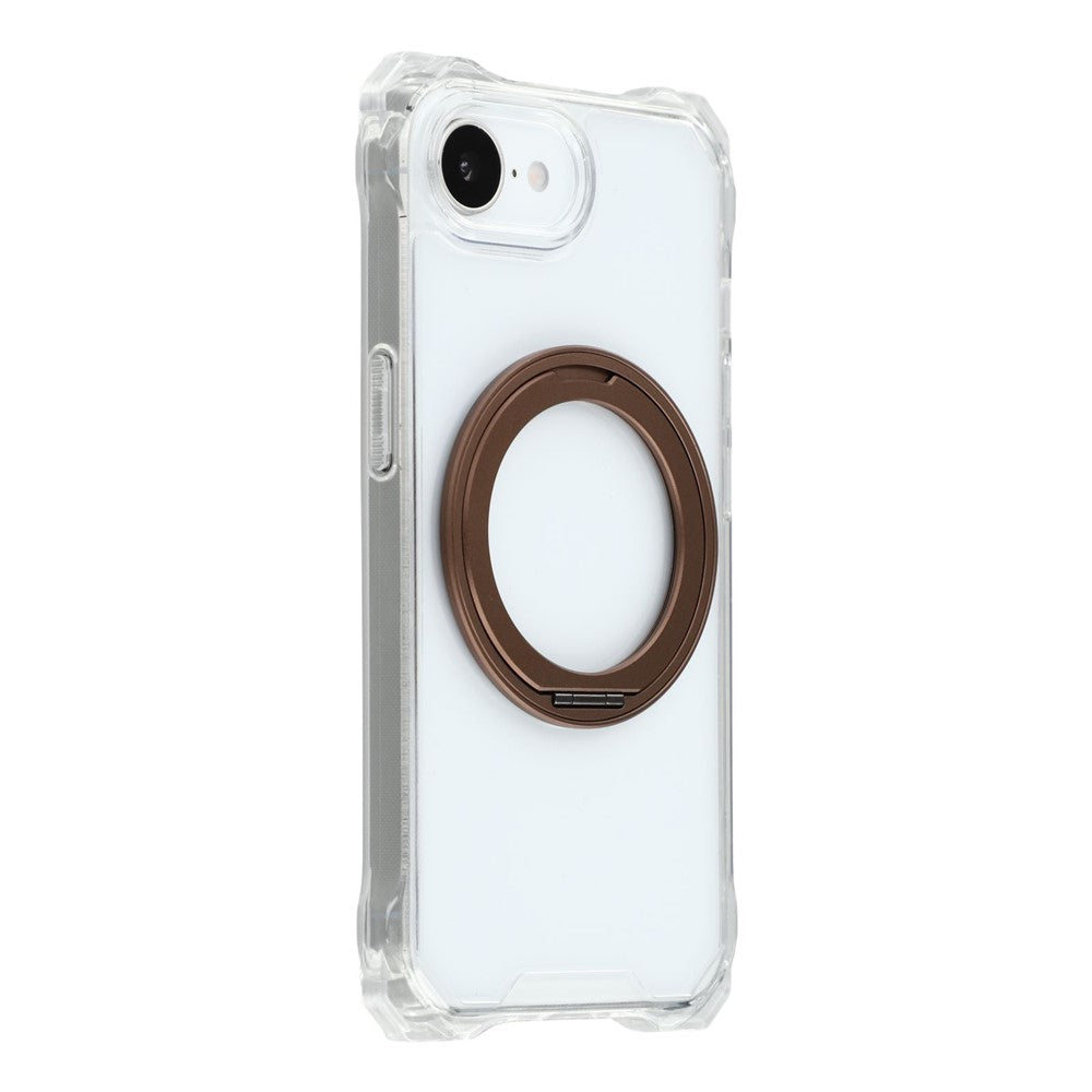 Til iPhone 17e / 16e Magnetisk cover med ringholder TPU + PC telefoncover med snor