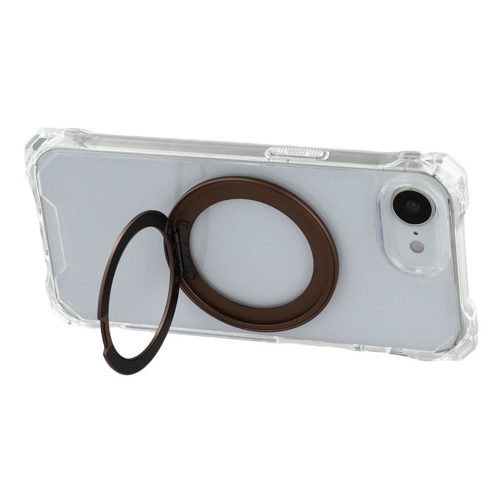Til iPhone 17e / 16e Magnetisk cover med ringholder TPU + PC telefoncover med snor