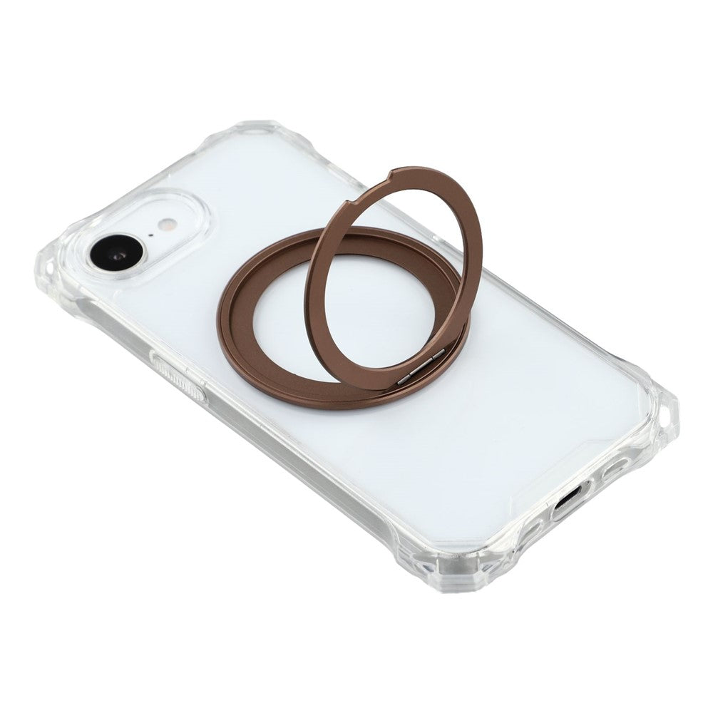 Til iPhone 17e / 16e Magnetisk cover med ringholder TPU + PC telefoncover med snor
