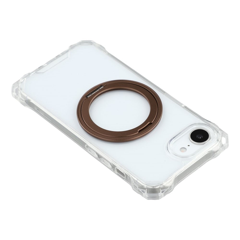 Til iPhone 17e / 16e Magnetisk cover med ringholder TPU + PC telefoncover med snor