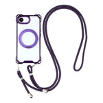 Til iPhone 17e / 16e Magnetisk cover med ringholder TPU + PC telefoncover med snor