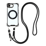 Til iPhone 17e / 16e Magnetisk cover med ringholder TPU + PC telefoncover med snor