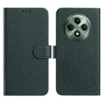 Oppo Reno12 F 5G-pung i ægte læder med litchi-tekstur og flip-etui