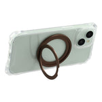 For iPhone 15 Magnetic Case Ring Kickstand TPU + PC Phone Cover with Lanyard