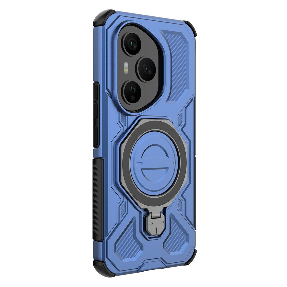 Til Honor 400 Pro 5G (Global) Magnetisk Cover Roterende Metal Støttefod Stødsikkert PC + TPU Telefon Bagcover