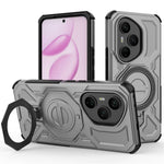 Til Honor 400 Pro 5G (Global) Magnetisk Cover Roterende Metal Støttefod Stødsikkert PC + TPU Telefon Bagcover