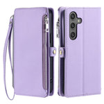Samsung Galaxy S25 FE-skal TPU + PU-läder plånboksfodral med handledsrem