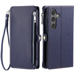 Samsung Galaxy S25 FE-skal TPU + PU-läder plånboksfodral med handledsrem