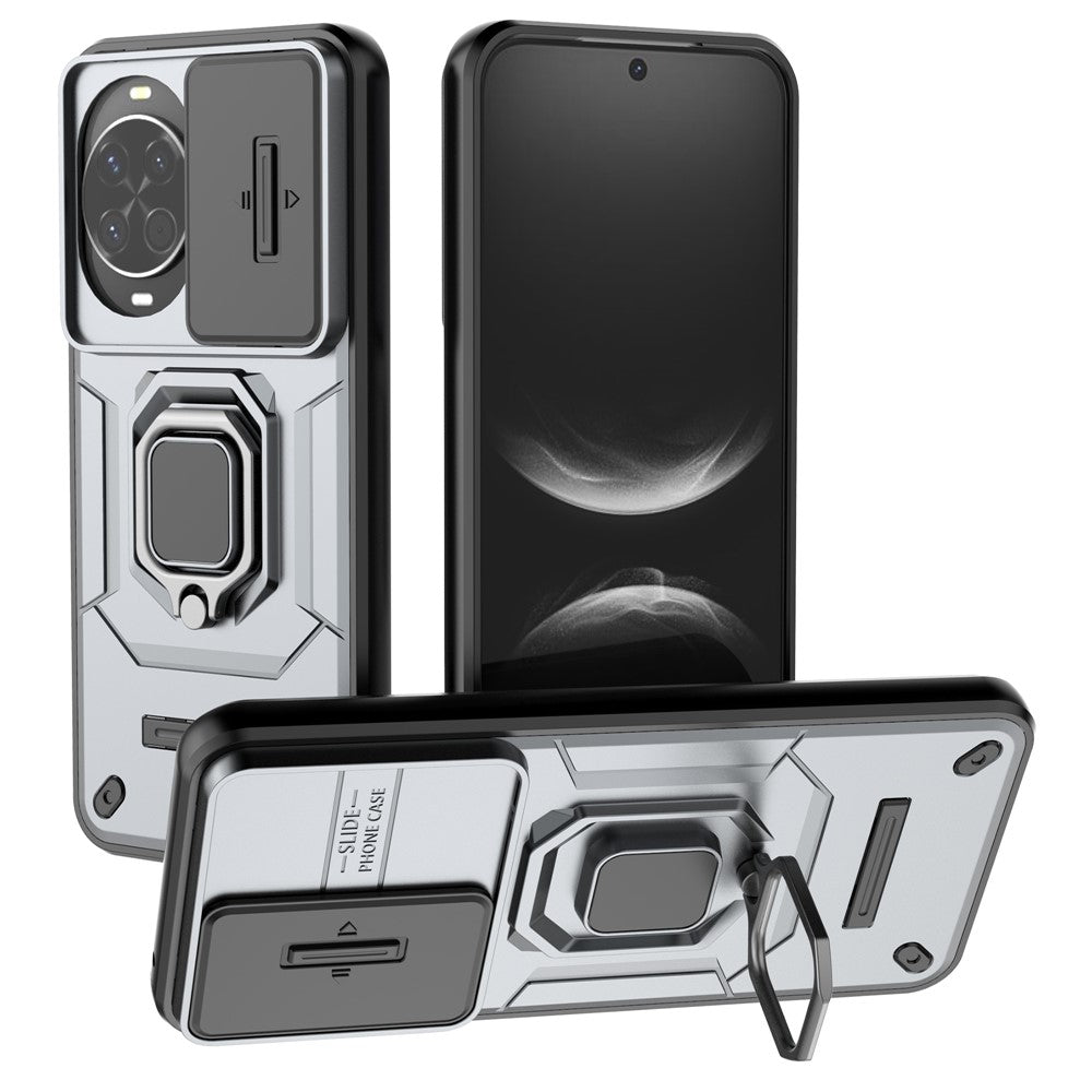 For Huawei nova 14 5G Case PC + TPU Kickstand Phone Protector with Lens Cover