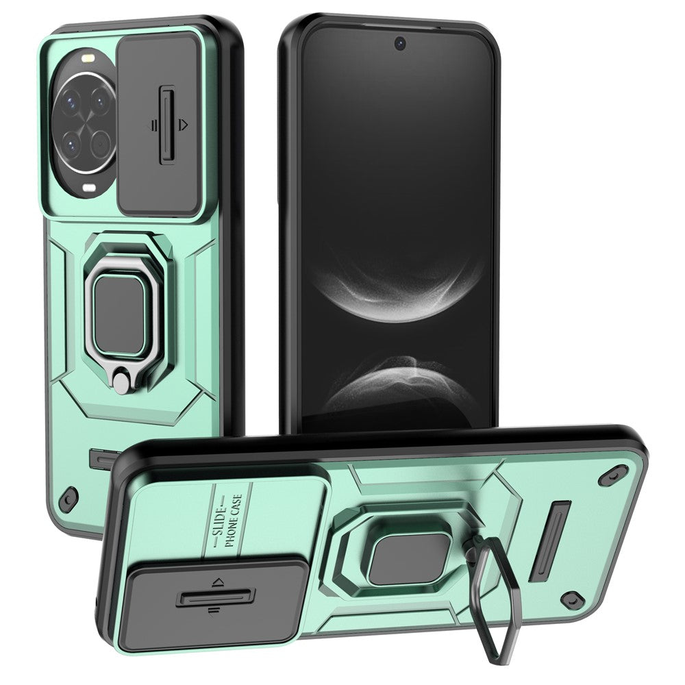 For Huawei nova 14 5G Case PC + TPU Kickstand Phone Protector with Lens Cover
