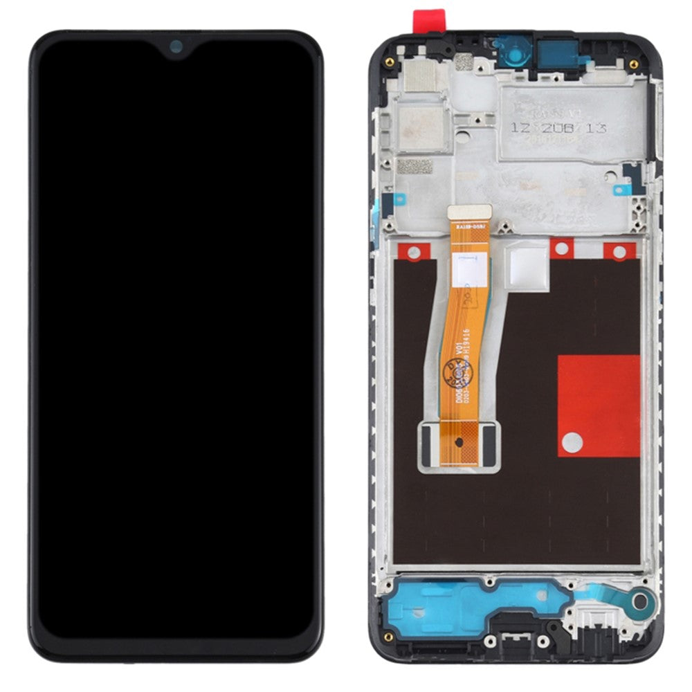 Til OPPO Realme 5 Pro RMX1971 / Realme Q Grade C LCD-skærm og digitizerenhed + ramme (uden logo)