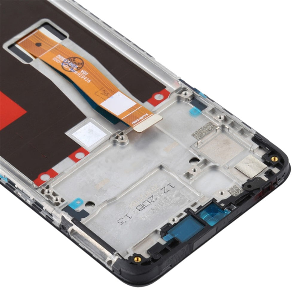 Til OPPO Realme 5 Pro RMX1971 / Realme Q Grade C LCD-skærm og digitizerenhed + ramme (uden logo)