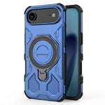For iPhone Air Magnetic Case Rotating Metal Kickstand Shockproof PC + TPU Phone Back Cover