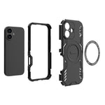 Til iPhone 17 magnetisk cover sommerfugle-panser udhulet varmeafledning PC + TPU telefoncover