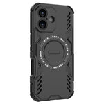 Til iPhone 17 magnetisk cover sommerfugle-panser udhulet varmeafledning PC + TPU telefoncover