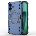 Til iPhone 17 magnetisk cover sommerfugle-panser udhulet varmeafledning PC + TPU telefoncover