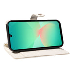 Samsung Galaxy A18 5G / A18 4G A17 5G / A17 4G / A26 5G / A16 5G / A16 4G Plånboksfodral med remmar, rombiskt läderfodral i stativ