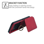 For Samsung Galaxy Z Flip7 5G Case Card Holder Ring Holder Kickstand PU + PC Phone Cover with Chain