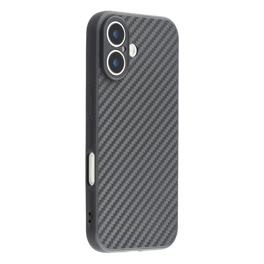iPhone 17-skal Flexibelt TPU-skal i kolfiberstruktur, stötsäkert mobilskal