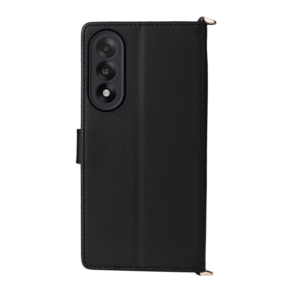 OnePlus Nord 5 5G / Ace 5 Ultra 5G-skal med axel-/handledsrem, läderfodral, stativ, plånbok