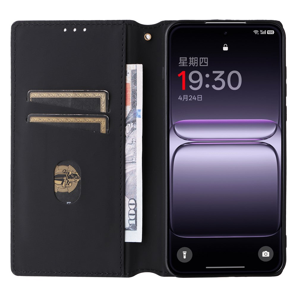 OnePlus Nord 5 5G / Ace 5 Ultra 5G Plånboksfodral med rombpräglat läderfodral