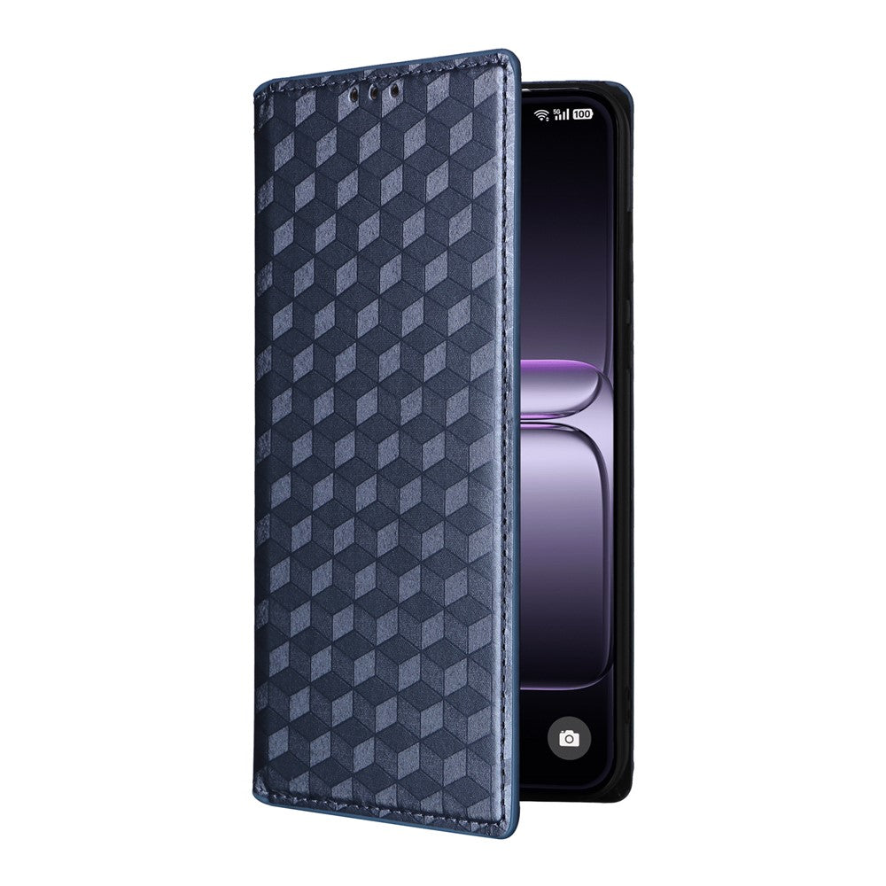 OnePlus Nord 5 5G / Ace 5 Ultra 5G Plånboksfodral med rombpräglat läderfodral