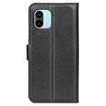 Xiaomi Redmi A1 4G / A2 4G Litchi Texture PU Läder mobilskal Fullt Skyddande Vikbart Stativ Plånboksfodral Flipfodral