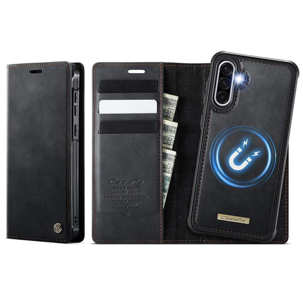 CASEME C49 Til Samsung Galaxy A56 5G Magnetisk Etui RFID Blokerende Aftagelig Pung Læder Telefoncover