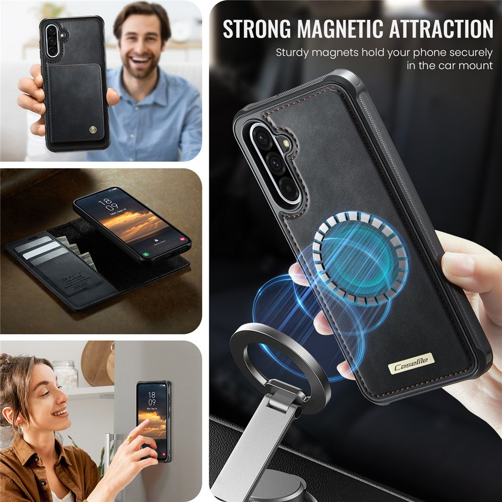 CASEME C49 Til Samsung Galaxy A56 5G Magnetisk Etui RFID Blokerende Aftagelig Pung Læder Telefoncover