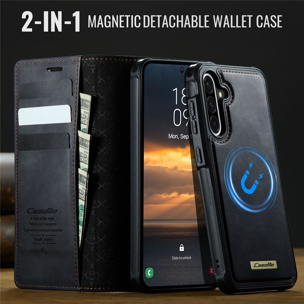 CASEME C49 Til Samsung Galaxy A56 5G Magnetisk Etui RFID Blokerende Aftagelig Pung Læder Telefoncover