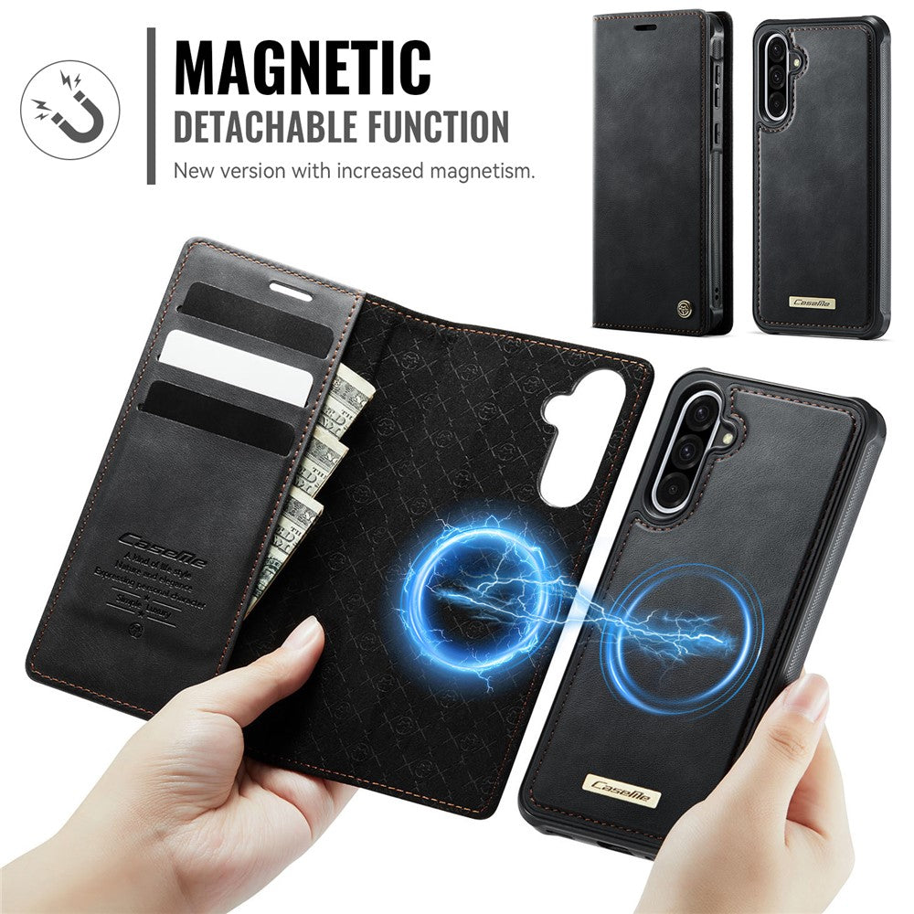 CASEME C49 Til Samsung Galaxy A56 5G Magnetisk Etui RFID Blokerende Aftagelig Pung Læder Telefoncover