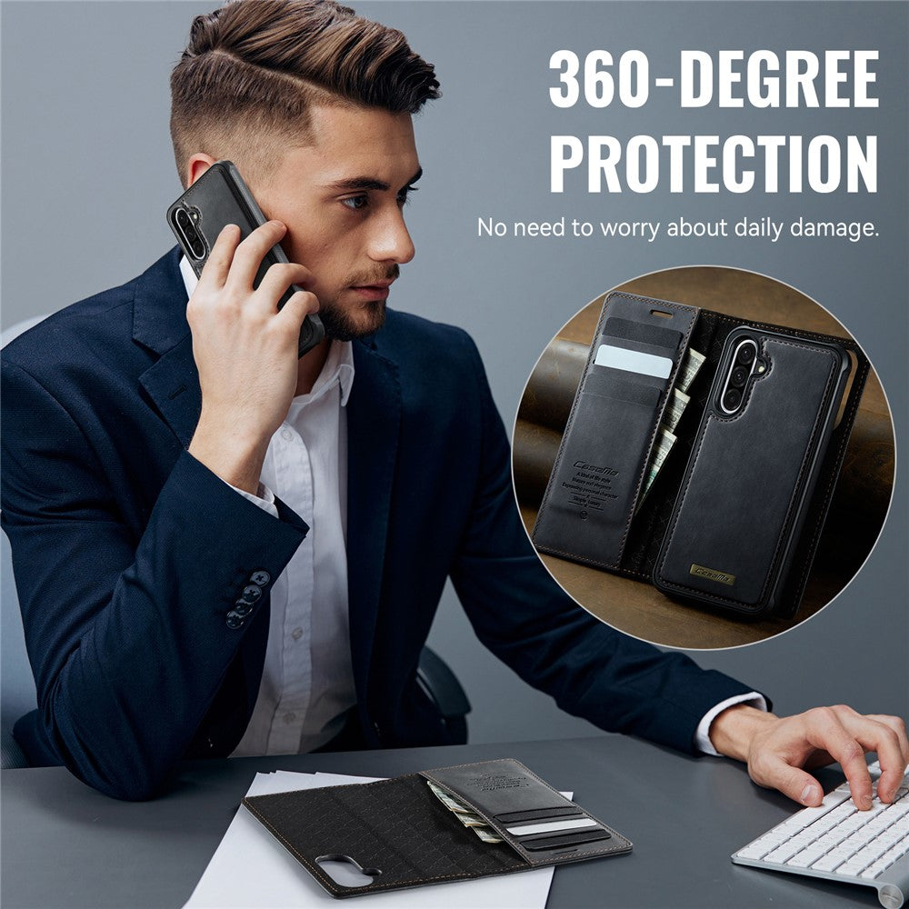 CASEME C49 Til Samsung Galaxy A56 5G Magnetisk Etui RFID Blokerende Aftagelig Pung Læder Telefoncover