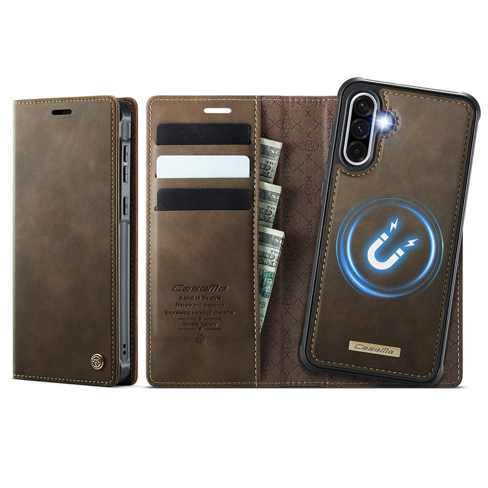 CASEME C49 Til Samsung Galaxy A56 5G Magnetisk Etui RFID Blokerende Aftagelig Pung Læder Telefoncover