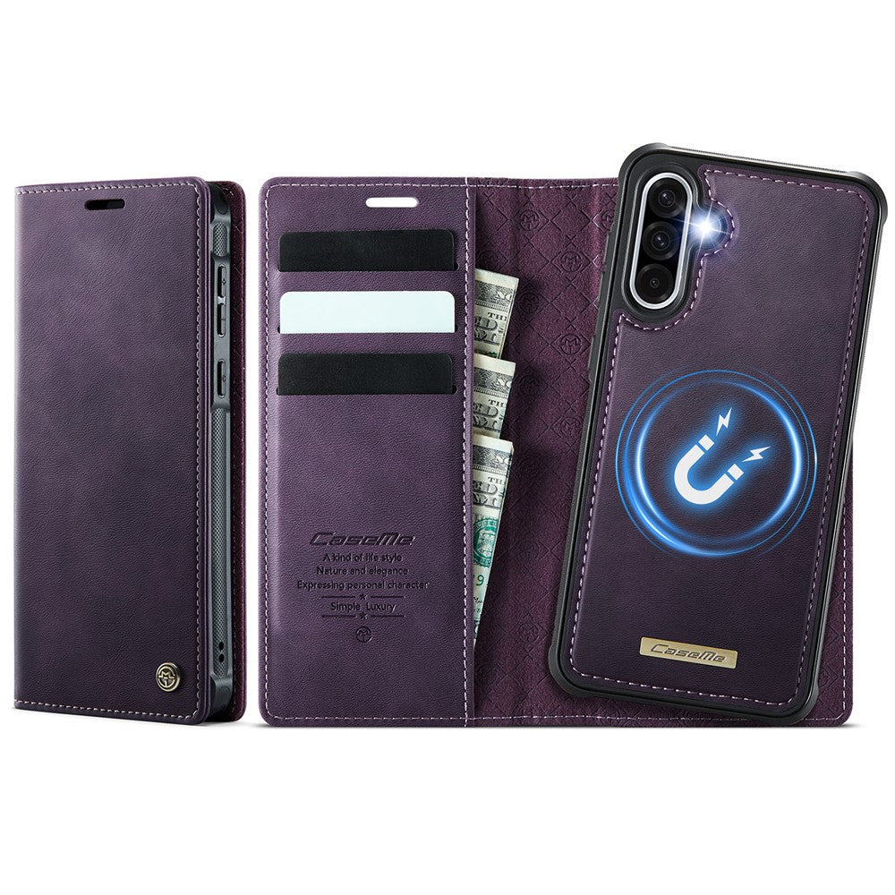 CASEME C49 Til Samsung Galaxy A56 5G Magnetisk Etui RFID Blokerende Aftagelig Pung Læder Telefoncover