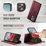 CASEME C49 For iPhone 16 Pro Max Case Compatible with MagSafe RFID Blocking Detachable Wallet Leather Phone Cover