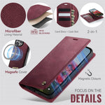 CASEME C49 For iPhone 16 Pro Max Case Compatible with MagSafe RFID Blocking Detachable Wallet Leather Phone Cover