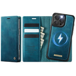 CASEME C49 For iPhone 16 Pro Max Case Compatible with MagSafe RFID Blocking Detachable Wallet Leather Phone Cover