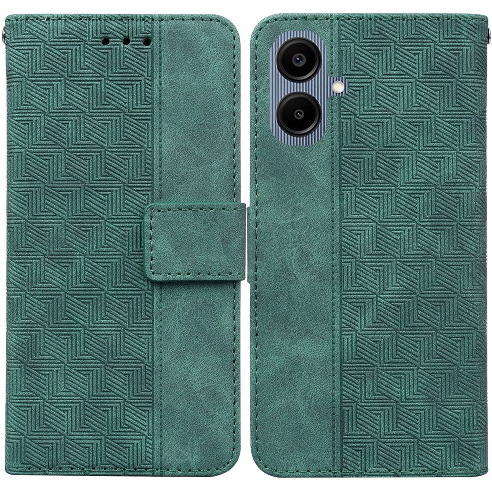 For Samsung Galaxy A08 5G / A08 4G / A07 5G / A07 4G / A06 5G / A06 4G Case Geometry Pattern Leather Wallet Phone Cover with Wrist Strap