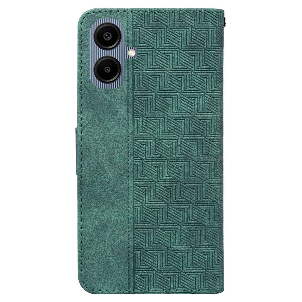 For Samsung Galaxy A08 5G / A08 4G / A07 5G / A07 4G / A06 5G / A06 4G Case Geometry Pattern Leather Wallet Phone Cover with Wrist Strap