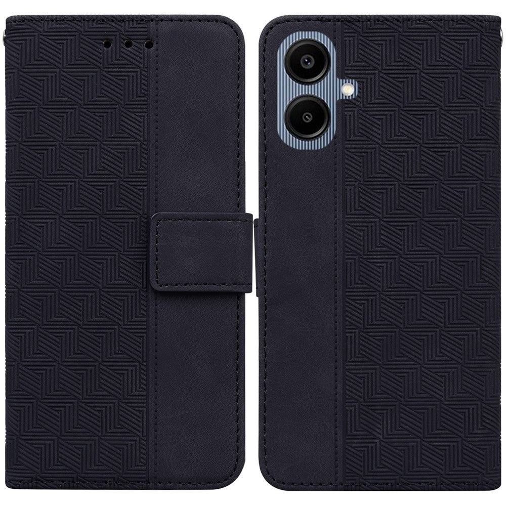 For Samsung Galaxy A08 5G / A08 4G / A07 5G / A07 4G / A06 5G / A06 4G Case Geometry Pattern Leather Wallet Phone Cover with Wrist Strap