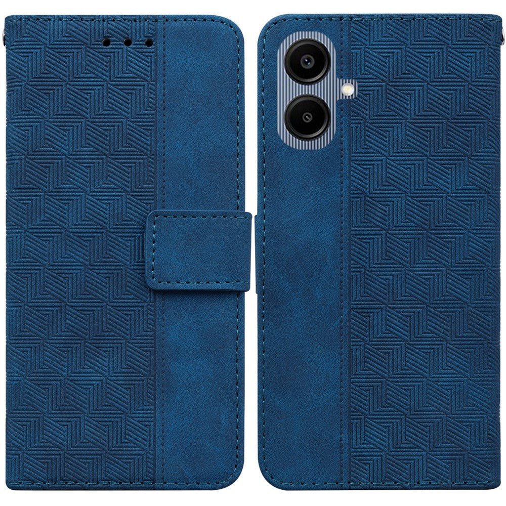 For Samsung Galaxy A08 5G / A08 4G / A07 5G / A07 4G / A06 5G / A06 4G Case Geometry Pattern Leather Wallet Phone Cover with Wrist Strap