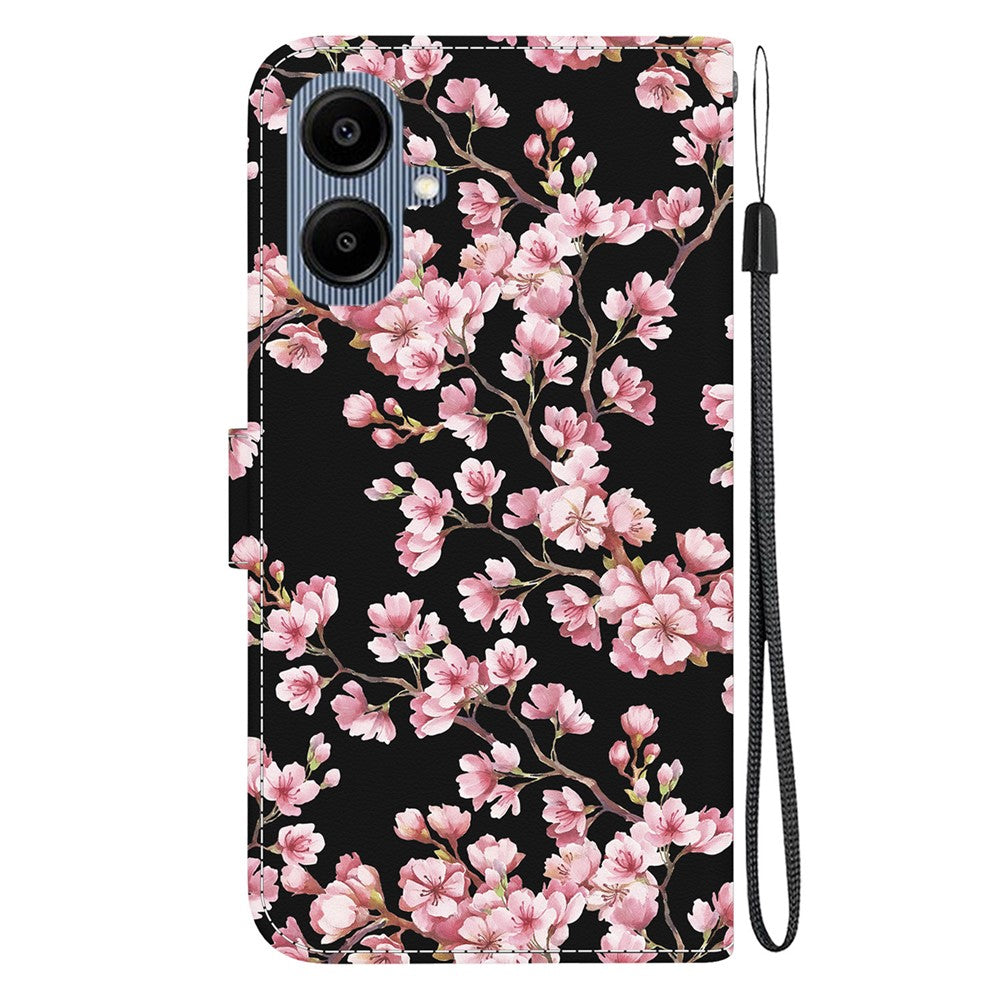 Til Samsung Galaxy A08 5G / A08 4G / A07 5G / A07 4G / A06 5G / A06 4G Pung Telefoncover Anti-Drop Mønsterprint Læder Flipcover med Rem