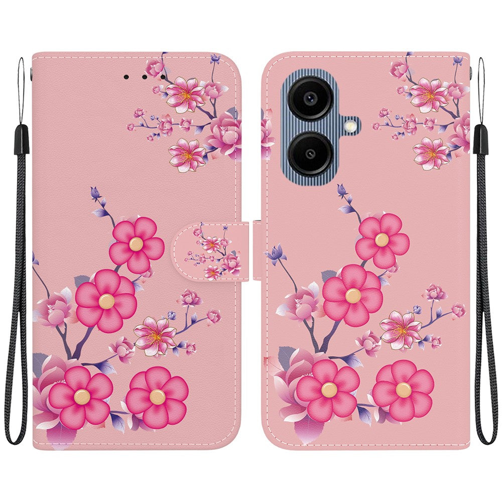 Samsung Galaxy A08 5G / A08 4G / A07 5G / A07 4G / A07s 4G / A06 5G / A06 4G-pungcover, læderetui med faldsikring og mønster