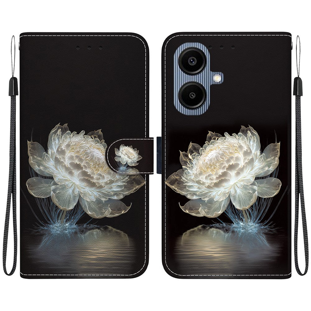 Til Samsung Galaxy A08 5G / A08 4G / A07 5G / A07 4G / A06 5G / A06 4G Pung Telefoncover Anti-Drop Mønsterprint Læder Flipcover med Rem