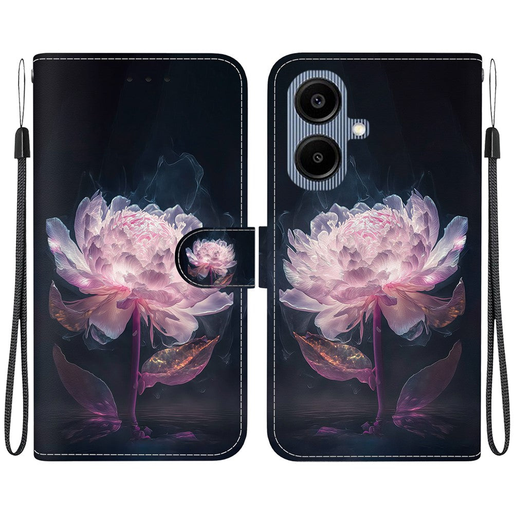 Til Samsung Galaxy A08 5G / A08 4G / A07 5G / A07 4G / A06 5G / A06 4G Pung Telefoncover Anti-Drop Mønsterprint Læder Flipcover med Rem