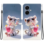 Til Samsung Galaxy A08 5G / A08 4G / A07 5G / A07 4G / A06 5G / A06 4G Etui med Mønsterprint, Flip Pung i Læder, Telefoncover med Snor