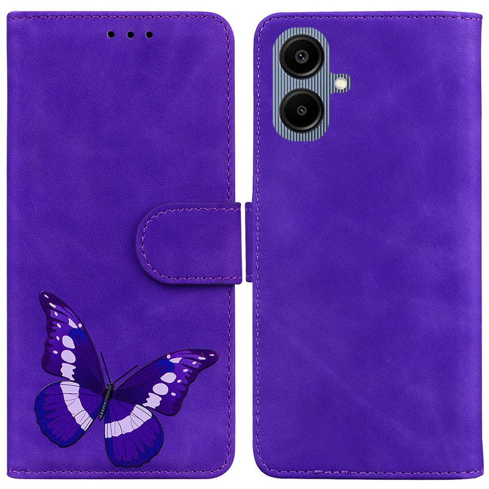 Til Samsung Galaxy A08 5G / A08 4G / A07 5G / A07 4G / A06 5G / A06 4G Stand Etui PU Læder Telefoncover Sommerfugleprint