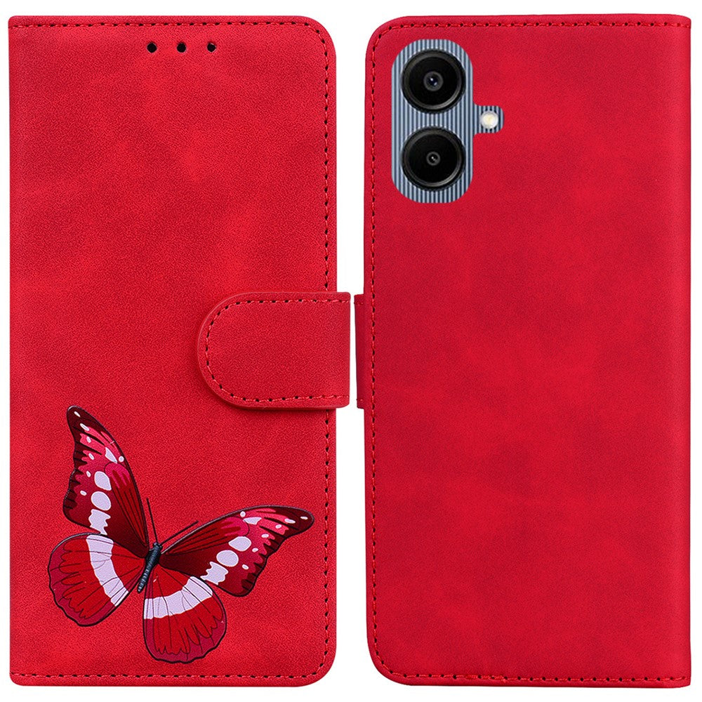 Til Samsung Galaxy A08 5G / A08 4G / A07 5G / A07 4G / A06 5G / A06 4G Stand Etui PU Læder Telefoncover Sommerfugleprint