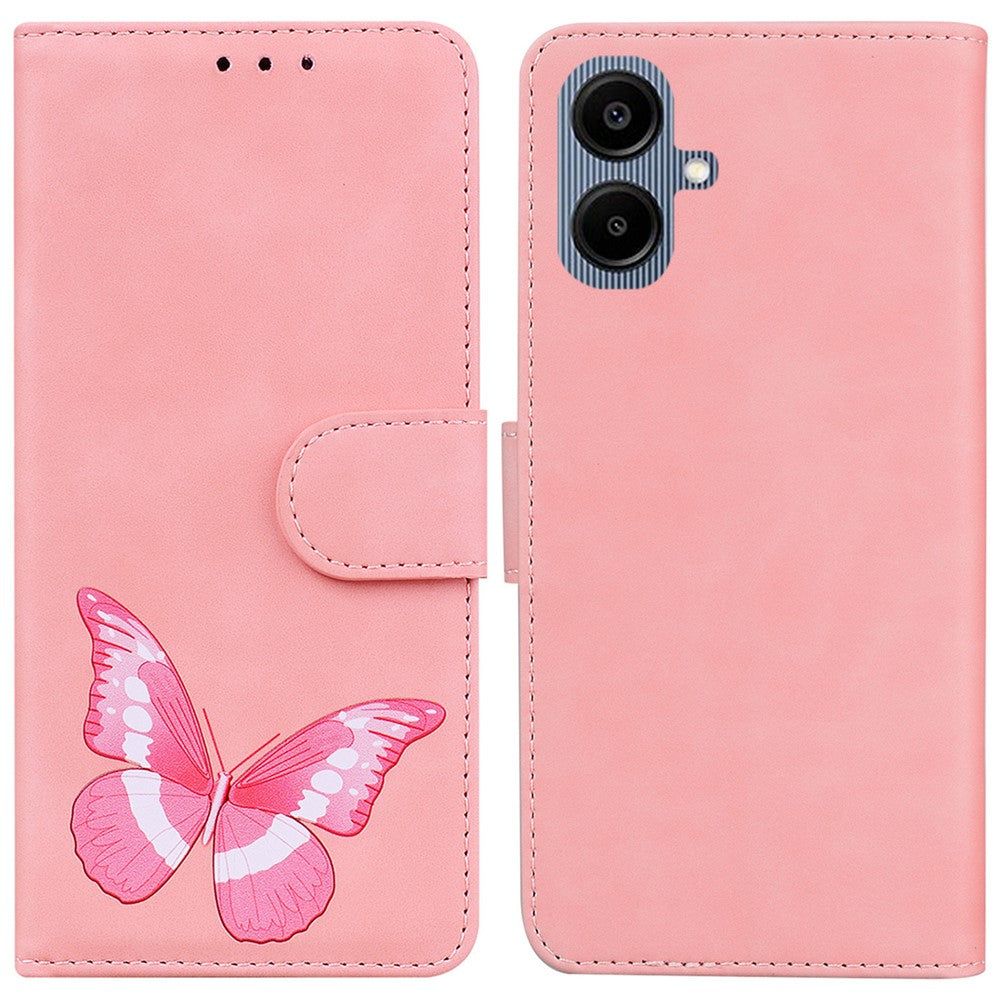 Til Samsung Galaxy A08 5G / A08 4G / A07 5G / A07 4G / A06 5G / A06 4G Stand Etui PU Læder Telefoncover Sommerfugleprint