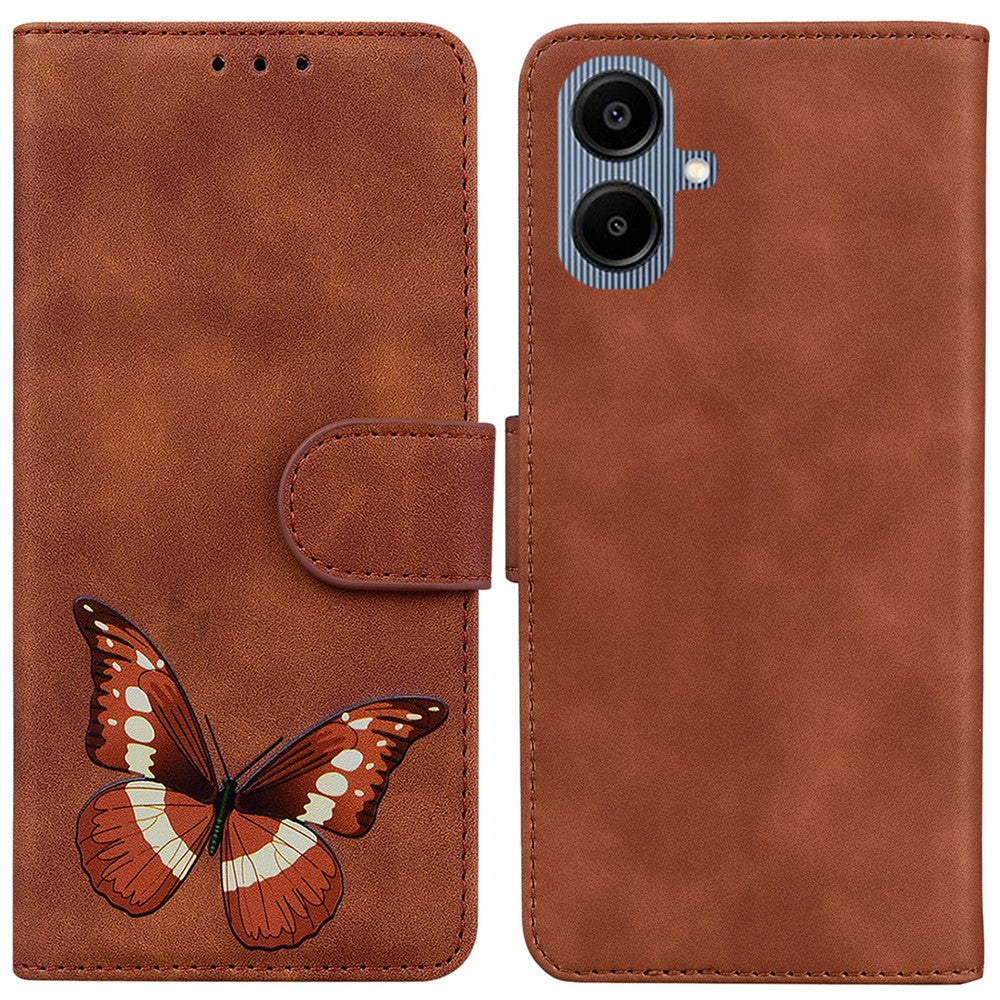 Til Samsung Galaxy A08 5G / A08 4G / A07 5G / A07 4G / A06 5G / A06 4G Stand Etui PU Læder Telefoncover Sommerfugleprint